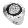 Guess Oceľový prsteň pre mužov Lion King JUMR01315JWSTBK