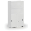 Kombinovaná kancelárska skriňa PRIMO WHITE, zasúvacie dvere na 2 poschodia, 800 x 420 x 1434 mm, biela