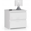 Ak furniture Nočný stolík CL2 40 cm biely lesk