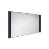 Nimco Zrkadlá Zrkadlo s LED osvetlením, 120x65 cm, hliník/čierna ZPC 41006-90