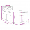 vidaXL Boxspring posteľ s matracom krémový 120x200 cm látka - Krémová - 145720-92657