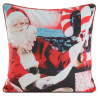 EUROFIRANY VIANOČNÁ DEKORAČNÁ OBLIEČKA NA VANKÚŠ SANTA2 45X45 CM VZOROVANÁ