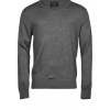 TEE JAYS TJ6001 / Pánsky sveter s výstrihom do V - grey melange L