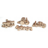 Ugears 3D mechanické puzzle prívesky Vozidlá 4 ks
