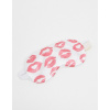 Maska na spanie - Očná čelenka polyester pruh biela, ružová (R39G014 Satin Mask Sleeping Biss Print Streak X)