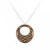 dřevo života Prívesok na krk z dreva Mesačný kvet života Farby (šperky, obrazy): Ořech, Dĺžka retiazky: 50 cm (+100 Kč)