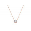 Beneto Růžově pozlacený stříbrný náhrdelník s krystaly AGS1135/47-ROSE