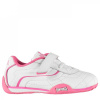 Lonsdale Camden Infants Trainers White/Cerise C8 (26)
