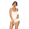 Obsessive Prima Neve Shortama Set - Off White S/M slonová-kost