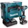Makita Náradie - 18V AKU vŕtací skrutkovač s príklepom, 2x aku 5,0 Ah, nabíjačka DHP484RTJ