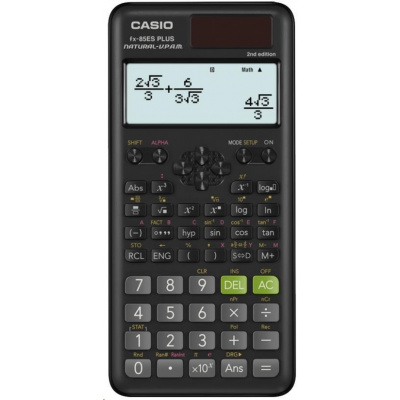 CASIO kalkulačka FX 85 ES Plus 2E, černá, školní, desetimístná FX-85ESPLUS-2-SETD