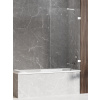 New Trendy Avexa White vaňová zástena 100 cm jednodielny biela matné/číre sklo EXK-2965