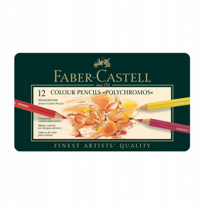 Faber-Castell Pencil 110012 12 ks. (Polychromos ceruzky súpravy 12 farieb Faber-Castell)