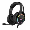 Varr Gaming RGB Over-Ear slúchadlá Herná náhlavná súprava HI-FI Stereo mikrofón VH6060 Čierna IZAM-4