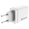 VERBATIM Univerzální adaptér CHR-30EU2, 30W, 1x USB-C, 3x USB bílá (49701)