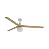 FARO Barcelona | FARO 34279WT-11L - Stropný ventilátor KLIM L 1xE27/15W/230V dub/biela pr. 150 cm | FA34279WT-11L