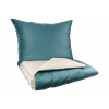 Brotex Francúzske obliečky Satén UNI DUO 200x200, 70x90cm petrol/smotanová