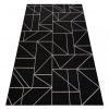 Eoshop KOBEREC SIZAL FLOORLUX 20605 Černá / stříbrný TROJÚHELNÍK, GEOMETRICKÝ (Velikost: 240x330 cm)