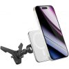 MagSafe držiak na mobilný telefón Epico Qi2 Mag+ bezdrôtová autonabíjačka - strieborná/biela (9915102100020)
