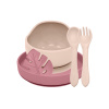 PETITEMARS PETITE&MARS Set jedálenský silikónový TAKE&MATCH 4 ks Desert Sand - Dusty Rose 6m+
