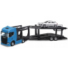 Bburago Kamion Multicar Carrier Scania 770S Blue + Porsche Macan 1:43