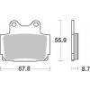 Brzdové destičky Brembo zadní YAMAHA XJ 600 (91-92) rok 91-92