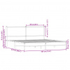 vidaXL Kovový posteľný rám bez matraca dub sonoma 183x213 cm - Hnedá - 161783-53154