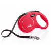 Flexi vodítko New Classic M opasok 5m/25kg červená 4000498032206