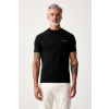 Karl Lagerfeld basic tričko pánske bavlnené s elastanom 563221.755042 čierna S