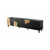 Cama Meble Tv stolík ETNA RTV čierny mat/čierny mat/dub craft drevo 200 cm x 52 cm x 42 cm