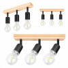 Stropné svietidlo závesné nástenné svietidlo luster LED 3x E27 objímka LOFT DREVO