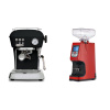 Ascaso Dream ONE, Dark Black + Eureka Atom 60, ferrari red