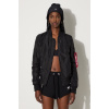 Bunda Alpha Industries MA-1 TT 141041 03 dámska, čierna farba, prechodná