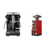 Profitec PRO 400, black + Eureka Mignon Libra, CR ferrari red