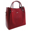 Elegantní dámská kabelka S728 červeno-bordová GROSSO