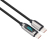 Solight USB-C kábel s displejom, USB-C konektor - USB-C konektor, 100W, 2m SSC1802