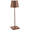 Stolná lampa Poldina 38 cm hnedá