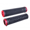 Odi Gripy MTB CF, V2.1 Lock-On, MTB, Closed End, Pearl Black / Red