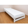 Zvýšená postel z masívu Halle biela 90x200 cm + rošt ZADARMO