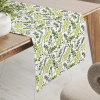Biante Bavlnený behúň na stôl Sandra SA-426 Zelené vetvičky s lístkami na bielom 20x140 cm