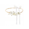 WIAN5 Party Deco Čelenka z umelých kvetín 18cm Biela