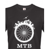 Pánske tričko MTB - pre milovníkov horských bicyklov, Barva Černá, Velikost 3XL, Canvas Pánské tričko s krátkým rukávem Bezvatriko.cz 0318 - DTF/DTG