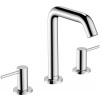Hansgrohe Tecturis S, 3-otvorová umývadlová batéria 150 EcoSmart+ s odtokovou súpravou Push-Open, chrómová, HAN-73330000