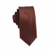 Hnedá hnedá kravata 6 cm hladká (Elegantná kravata Hnedo hnedá 6 cm hladká)