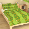 Ložní bavlněné dětské povlečení Giraffe zelená 200x220