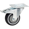 dörner + helmer 716586 Otočné koliesko Comfort TPE Ø 100 mm, guličkové ložisko, tanier 105x85 mm; 716586