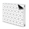 Dekoračný magnetický kryt na radiátor Šedé kostky 80x60 cm Dekoračný magnetický kryt na radiátor Šedé kostky 80x60 cm