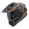 Moto přilba SCORPION ADF-9000 AIR FEAT matná černo/stříbrno/oranžová - Velikost XS