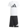 adidas Essentials Tee Set Juniors White/Black 11-12 Years