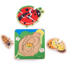 Bigjigs Toys Vkladacie puzzle životný cyklus Lienka, 6 dielikov